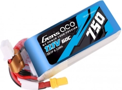 LiPo-batteri 3S 11,1 V 750 mAh 60C med XT30-stik Gens Ace