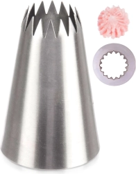 Sprøjte tylle – åben stjerne i rustfrit stål