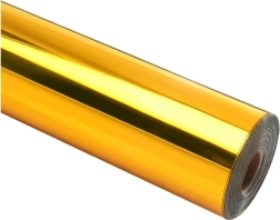 Selvklæbende folie HTVRONT chrome metallic guld 30,5 × 90 cm - 1 stk.
