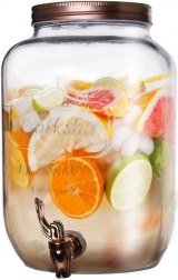 Glastapper til drikke med hane 8,8 l