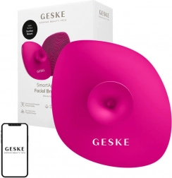 Rensebørste til ansigt 4-i-1 med håndtag Geske med applikation (magenta)