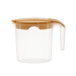 Plastikkande med låg og måleskala 1 l - 1 stk.