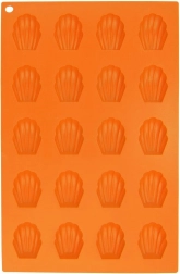 Silikoneform til muslingekiks, orange