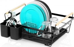 Sort opvaskestativ 45 × 33 × 18 cm