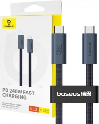 USB‑C kabel BASEUS Flash 240 W, 1 m, flettet, 40 Gbps
