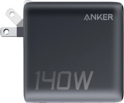 Væglader ANKER 140W PD 3.1 med USB‑C‑kabel og LED, sort