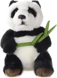 Plysbamse panda med bambus 18 cm