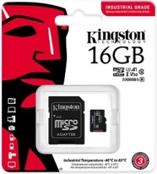 Industrielt microSD-hukommelseskort 16 GB CL10 UHS‑I Kingston