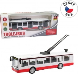 metal trolleybus med friløb 16 cm