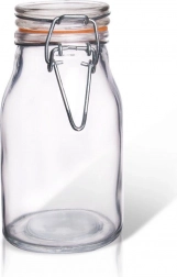 Glas syltekrukke med klips 200 ml