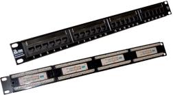 Patchpanel UTP kategori 5e, 24 porte, LSA, 1U