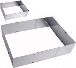 Justerbar stålbageform 24–46 × 20–38 cm