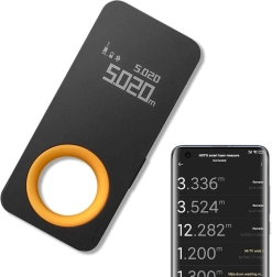 Smart laserafstandsmåler Hoto med Bluetooth og OLED‑display 30 m