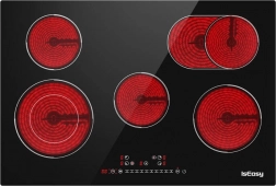 sort elektrisk kogeplade IsEasy med fem zoner