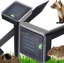 Solardrevet ultralydsskræmmer mod muldvarpe og gnavere 1000 m²