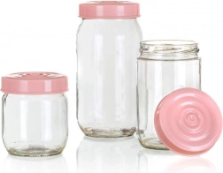 LINZI glassbeholdere 3 stk., rosa