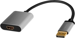 DisplayPort til HDMI-adapter 4K 60 Hz, aluminiums, 0,15 m