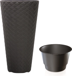 Matuba Slim blomsterkrukke med indsats 40 cm antracit