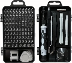 Præcisionsskruetrækkersæt 115-i-1 med magnetiske bits og tilbehør