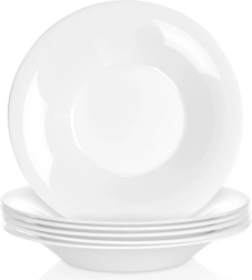 Dybde tallerkener af opalglas 21,5 cm, 400 ml, 6 stk.