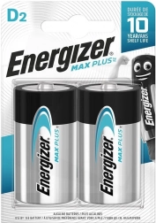 Alkaliske batterier Max Plus D LR20, 2 stk.