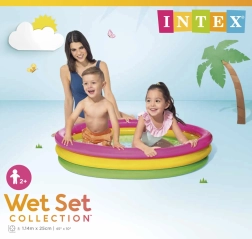 Intex oppustelig børnepool 147 × 33 cm med tre ringe