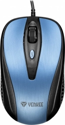 Optisk USB-mus Yenkee med 4 knapper, symmetrisk, blå