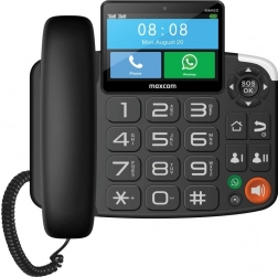 Bordtelefon Maxcom med store knapper og SOS‑funktion