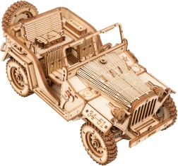 Rokr Træ 3D Puslespil Militær Jeep
