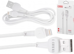 L-BRNO kabel Lightning hurtigopladning USB-A hvid