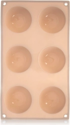 Silikoneform til bagning halvkugler 28 × 16,5 cm, beige