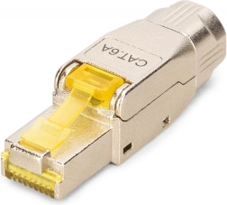 RJ45-stik kat. 6A STP til 10GbE og PoE++, værktøjsfri metal, AWG 22–27