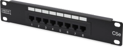 Patchpanel 10" 8 porte kat. 5e U/UTP 1U sort DIGITUS