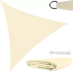 Trekantet solsejl 4 × 4 × 4 m Gardlov – Beige