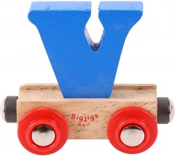 Trævogn med bogstavet V – BIGJIGS Rail