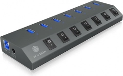 USB 3.0-hub 7× USB-A med individuelle afbrydere – ICY BOX