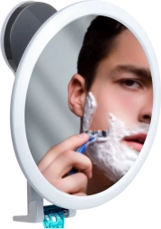 Kosmetisk spejl med sugekop og krog 17 cm