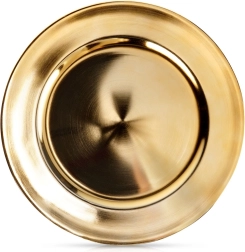 Guldfarvet tallerkenunderlag 33 cm