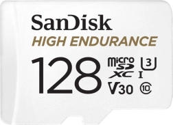 MicroSD-kort SanDisk High Endurance 128 GB til overvågning og dashcams
