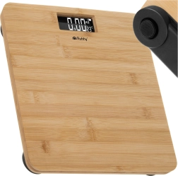 Badevægt i bambus med LCD Ruhhy op til 180 kg