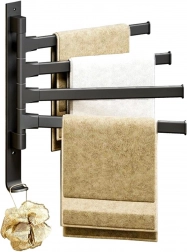 DA261 HÅNDKLÆDEHOLDER MED BEVÆGELIGE ARME SORT