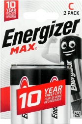 Alkaliske batterier C LR14 ENERGIZER MAX, blister 2 stk.
