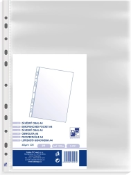 Euroomslag A4 i polypropylen med eurohuller, nubret overflade 40 µm