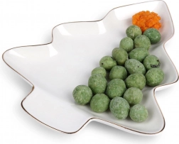 Porcelæn tallerken formet som juletræ 20 × 16,5 cm