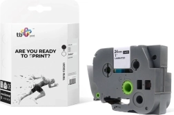 tape til Brother-etiketprinter sort på hvid 24 mm x 8 m