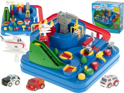 Interaktiv racerbane med forhindringer og parkering