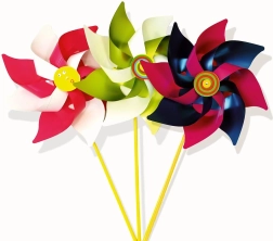 Maxi farverig vindmølle