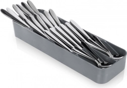 Grå bestikindsats til skuffe 39 × 11,5 cm