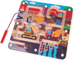 Magnetisk byggeplads-labyrint Bigjigs Toys