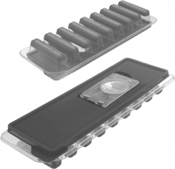 Silikoneform til isterninger med låg 26,5 × 9,5 cm